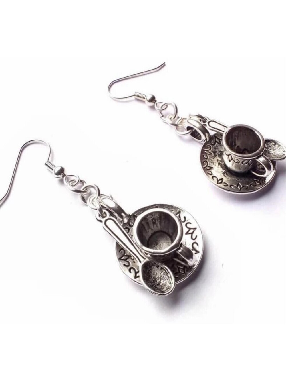 Tea Cup & Spoon Earrings Alice In Wonderland Tea & Bridal Party Baby Shower